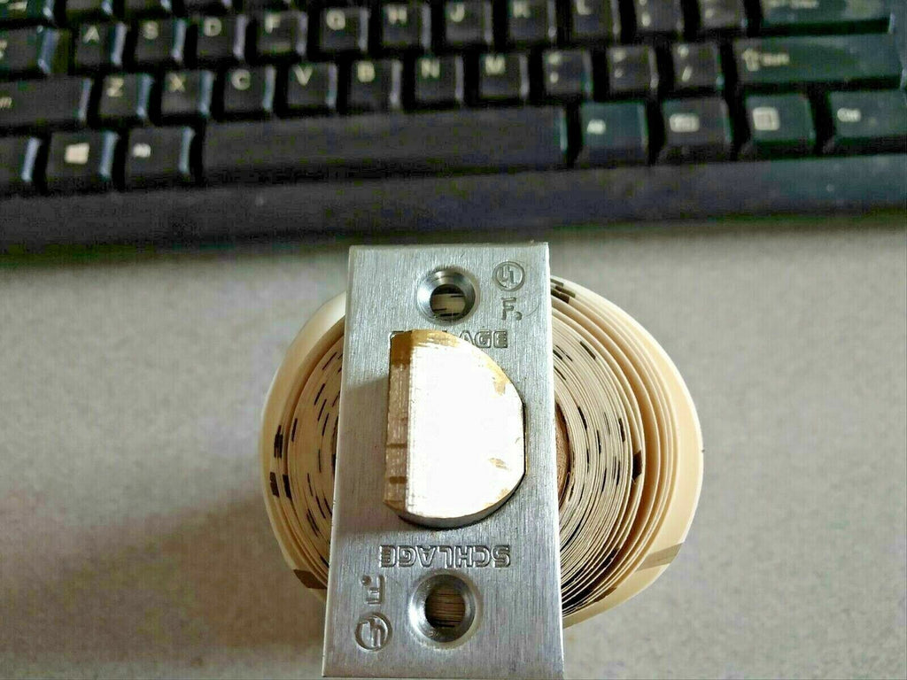 SCHLAGE SPRING LATCH UL F 2 3/4" BACKSET US26D USED
