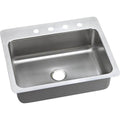 Elkay DPMSR127224 Dayton SS 27 L x 22 W x 8 D Universal Mount 4 Faucet Hole sink