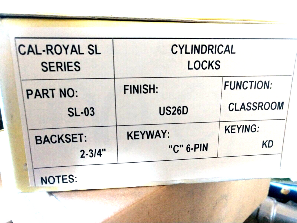 CAL-ROYAL SL 03 US26D CLASSROOM FUNCTION SC KEYWAY