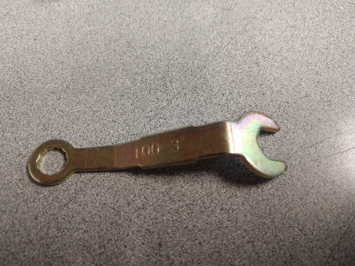 100-3 3 WHEEL ROLLER BUMPER WRENCH TO TIGHTEN 3 WHEEL BUMPER TO BRACKET