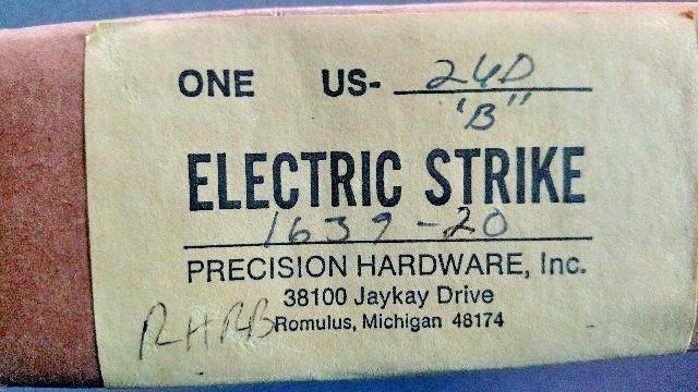 PRECISION HARDWARE 1639-20-B RHRB 12VDC  US 10 ELECTRIC STRIKE FAIL SECURE 