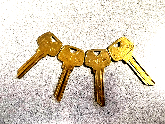 4 EACH ESP S22 BRASS KEYBLANK (AKA LA SARGENT ILCO S22B) ) 6 PIN