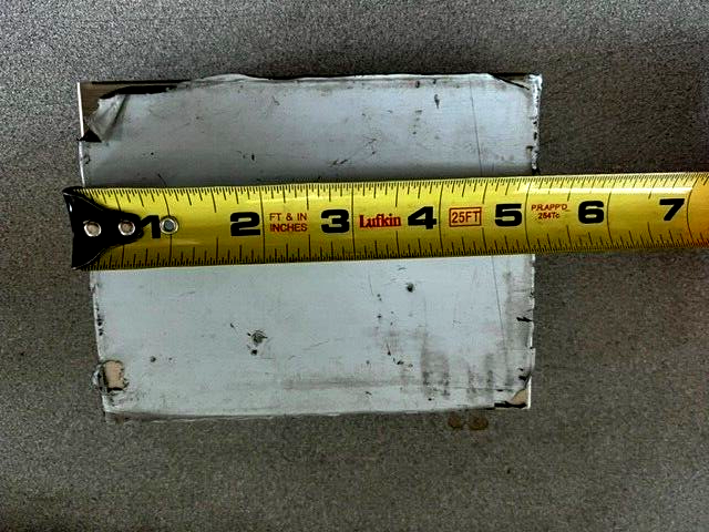 GENERAL PARTITIONS 5" Stainless Steel Pilaster Shoe   1 1/4" Square Edge panels