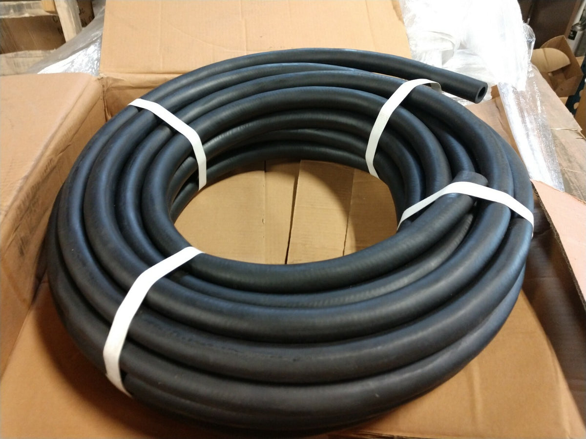 RUBBER HOSE 1/2" INSIDE DIAMETER X 50 FEET CLOTH INSERTED NO CONNECTORS
