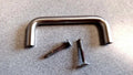 USED 3 1/4 " WIRE CABINET PULL 3" C TO C DULL CHROME ON BRASS