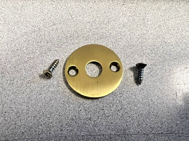 CORBIN RUSSWIN 438F90 - 606 MORTISE LOCK EMERGENCY KEY RELEASE PLATE SATIN BRASS