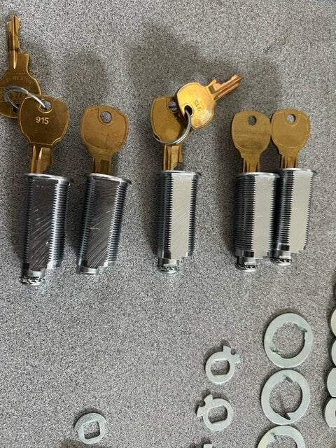 LOT OF 5 CompX C8106-915-26D, Pin Tumbler Cam Lock, 90-Degree Cam Turn KA