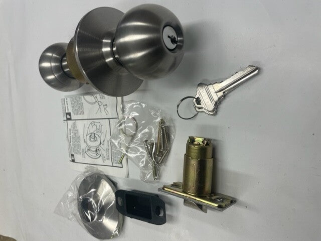 LOCKSMITH SMR IP 70 B SCHLAGE C STOREROOM US32D 2 3/8" BACKSET ORBIT KNOB MINT