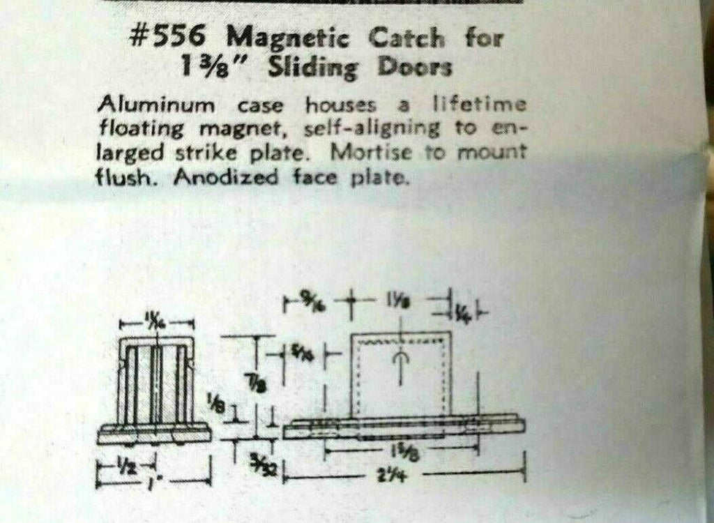 EPCO MORTICE MAGNET MAGNETIC 556 CATCH FOR SLIDING DOORS