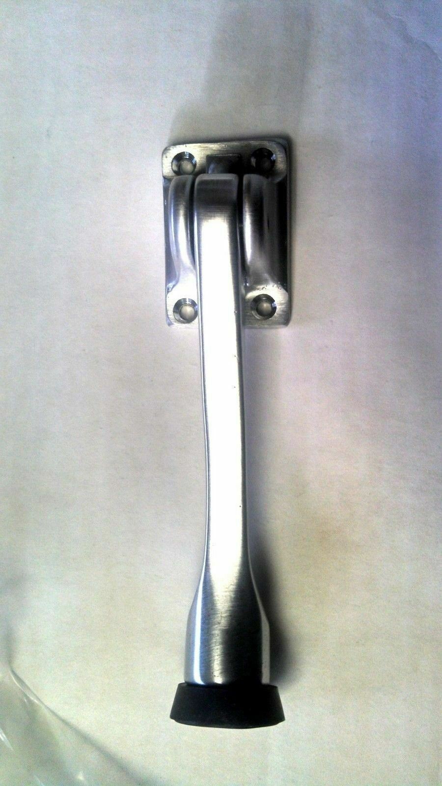1 EACH  DULL CHROME SOLID BRASS HEAVY DUTY FLIP OVER KICK DOWN DOOR STOPS US26D