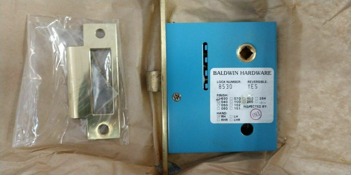 BALDWIN ESTATE 8530-030 RH LOCK POL BRASS COMPLETE