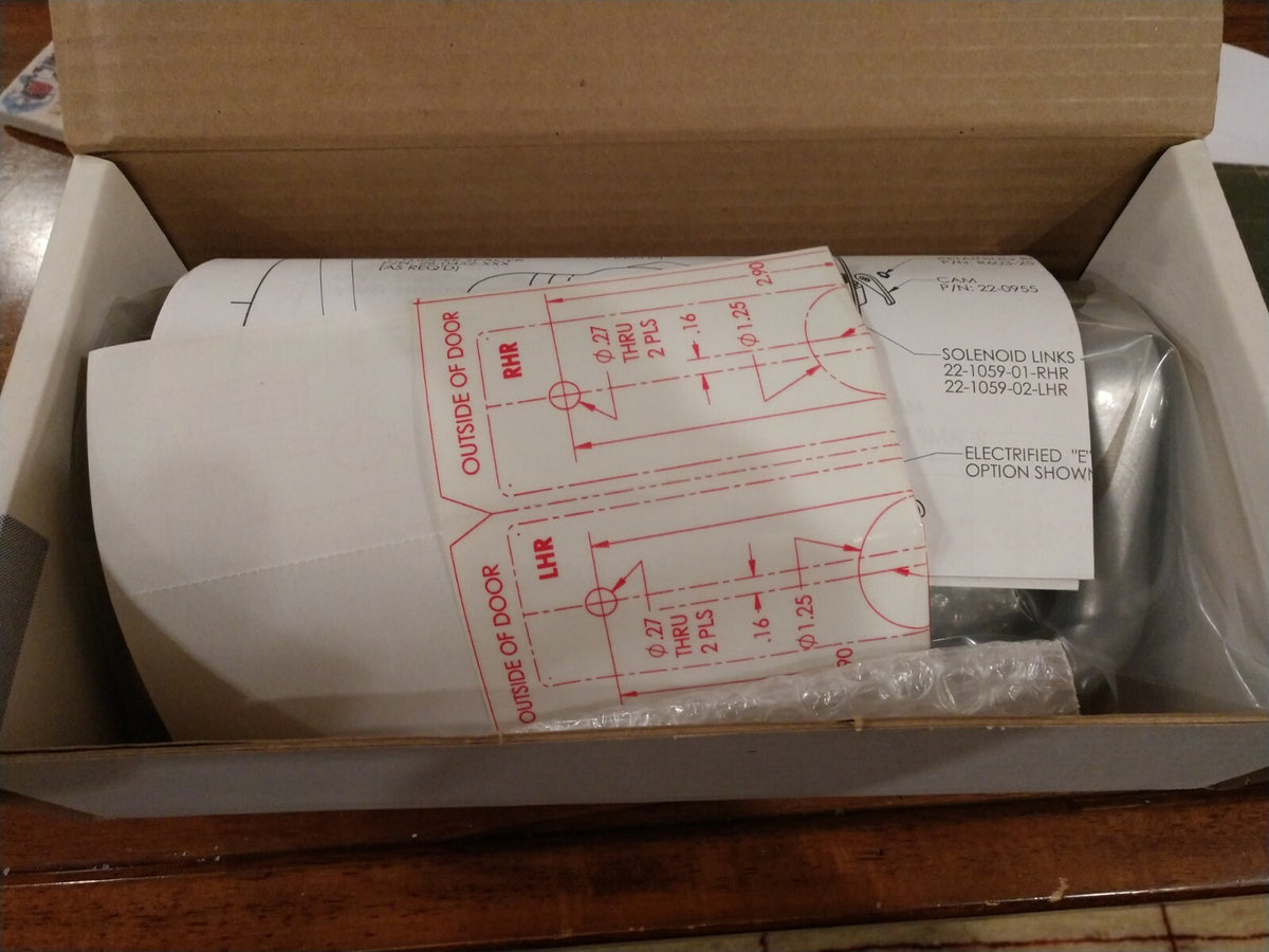 ADAMS RITE 4593-08-130 LATCH (LOCK) PULL NOS ALUMINUM HANDED PULL TO LEFT