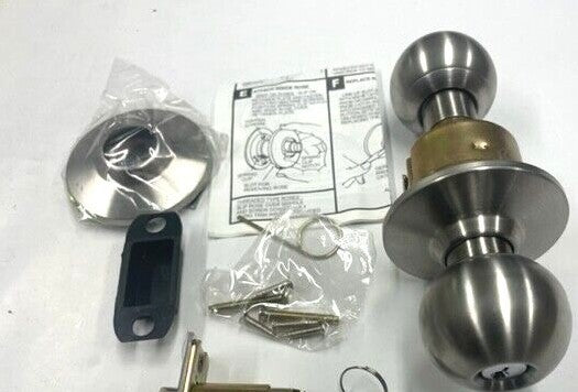 LOCKSMITH SMR IP 80 B SCHLAGE C CLASSROOM US32D 2 3/8" BACKSET ORBIT KNOB MINT