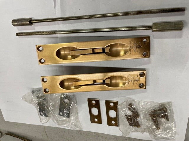 IVES  FB457US10  AKA 457B10 12 INCH FLUSH LEVER BOLT SET OF TWO US10 DULL BRONZE