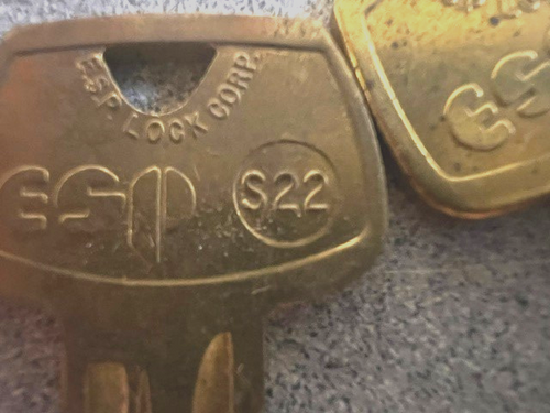 4 EACH ESP S22 BRASS KEYBLANK (AKA LA SARGENT ILCO S22B) ) 6 PIN
