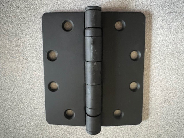HAGER HINGE RCBB1279 4 1/2 X4 NRP STOREFRONT REPLACE HINGE L1 BLACK FIN 1/4" RAD
