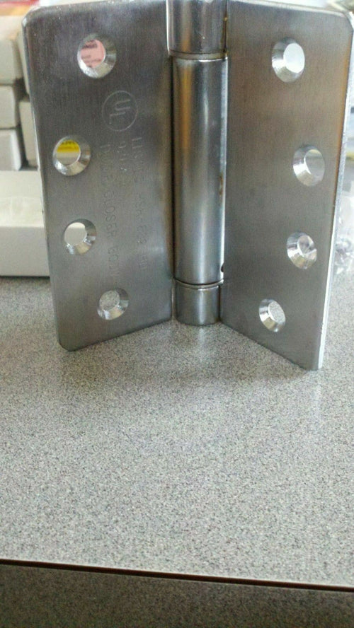 3 EA UL179  4 X 4  1/4" RADIUS DOOR  SPRING HINGE US26D = HAGER STANLEY BOMMER