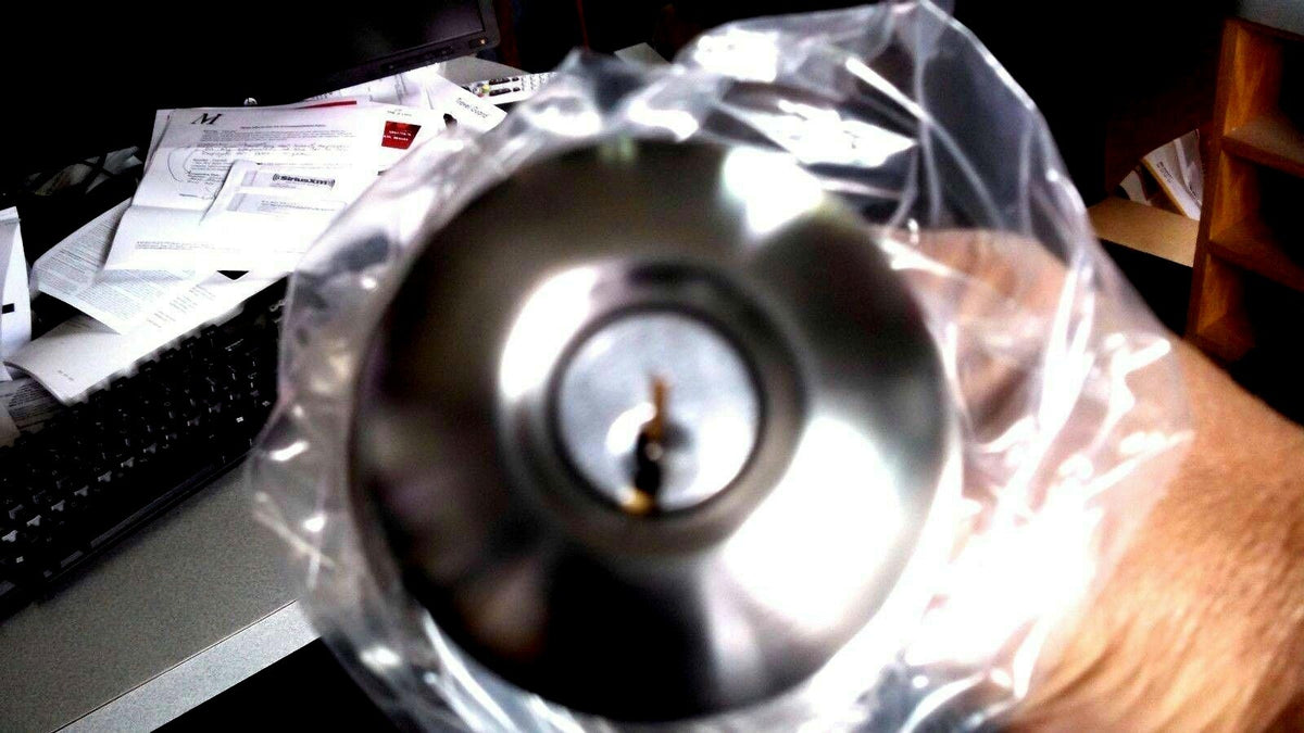 LOCKSMITH SMR IP 53B SCHLAGE C ENTRY US32D 2 3/8" BACKSET KNOB MINT