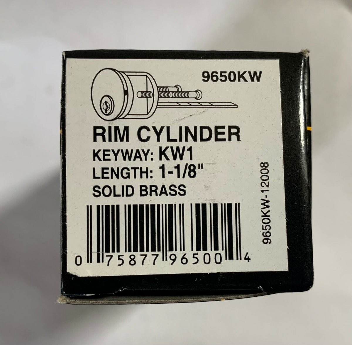 BOX OF 12 RIM CYLINDERS GOTHAM 9650 KW POL SOLID BRASS US3 KW1 KEYWAY 5 PIN KD