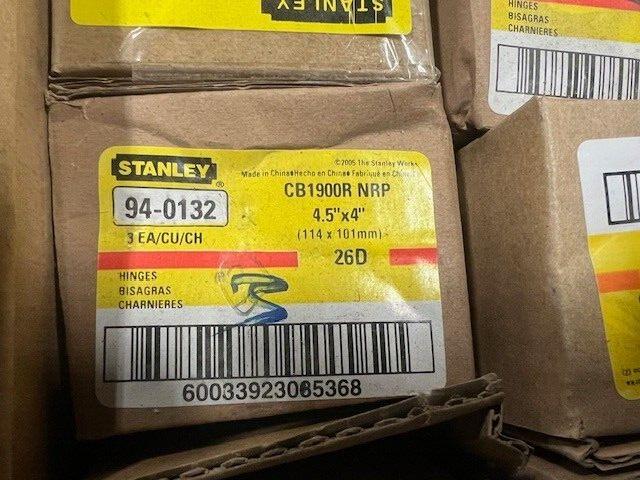 BOX OF 3 CB1900R NRP US26D Full Mortise Hvy Wt CB Hinge 4.5 x 4  AKA 94-0132