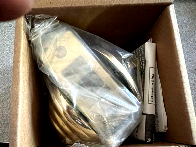 EMTEK 8455 US3 PVD POLISHED BRASS LIFETIME SINGLE CYL DEADBOLT 2 3/8"BS