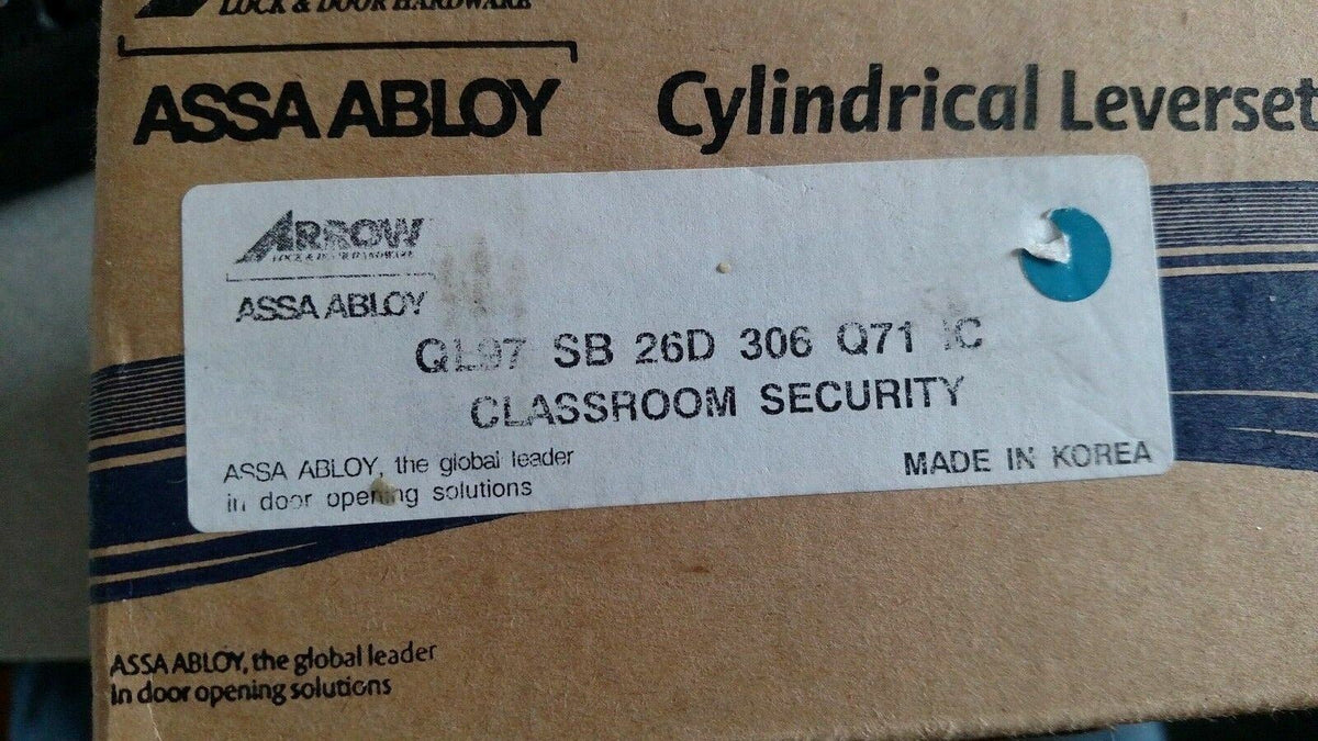 ARROW CLASSROOM  INTRUDER SECURITY QL 97 SB 26D 306 Q71 IC PREP SFIC L/ CORES 