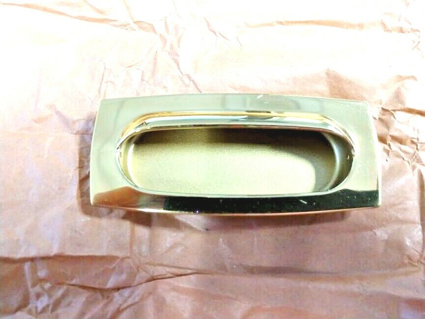  Hafele 2-13/16 Inch Center to Center Flush Cabinet Pull POLISHED BRASS ON BRASS