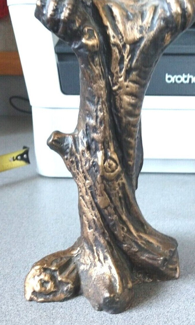 BRONZE PARROT STATUE 12 3/4" HIGH