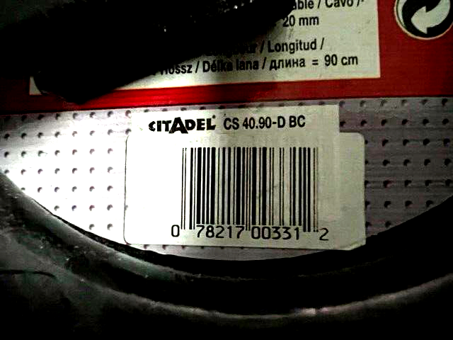ABUS CITADEL CS40.90D BC - BIKE CABLE LOCK - BLACK "DETROIT 670" MODEL