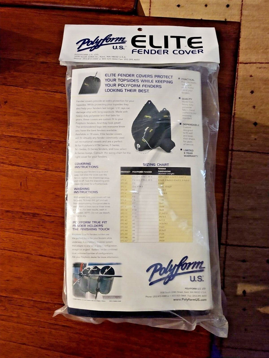 Polyform Fender Cover EFC-4 BLACK  - Black - HTM-4 04-175-509
