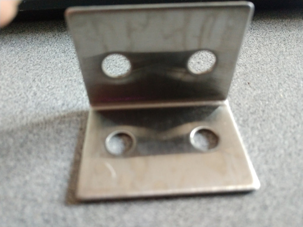 COMMERCIAL BATHROOM PARTITION " L " L BRACKET STAINLESS STEEL 