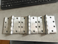 3 EACH MCKINNEY HEAVY WEIGHT HINGE T4A3786  4 1/2 X 4 1/2" US26D USED ASSA ABLOY