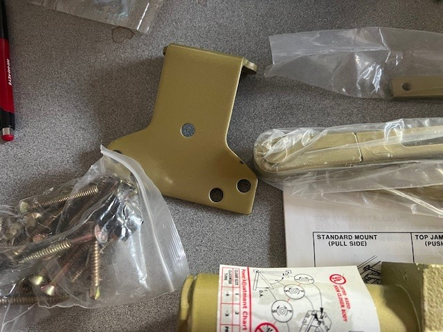 BAH 5001 DOOR CLOSER LESS COVER IN GOLD PAINT
